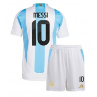 Argentina Lionel Messi #10 Hjemmedraktsett Barn Copa America 2024 Kortermet (+ Korte bukser)